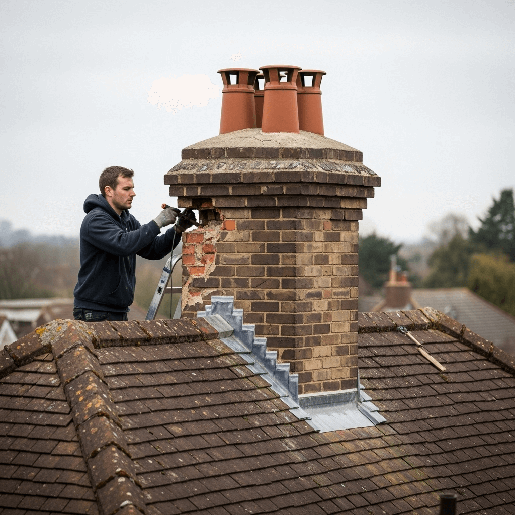 Chimney repointing and stack repair in Norwich by Luxury Roof Care Ltd