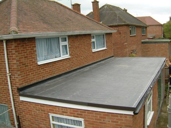 New EPDM rubber flat roof installation in Norwich by Luxury Roof Care Ltd